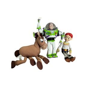 Disney Toy Story Lot Buzz Lightyear Jessie Bullseye Figures Thinkway Toys Works